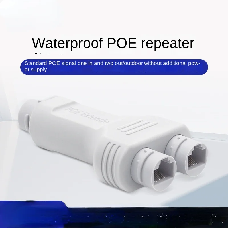 Repetidor POE impermeable de 1-2 puertos, 10/100Mbps, bajo consumo de energía, Ethernet, 2 puertos, extensor para exteriores, divisor de red