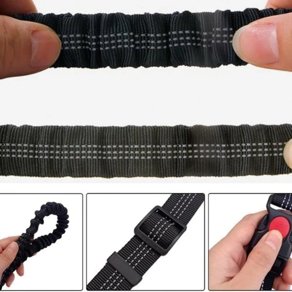 

Multi-Functional Double Stretch Pet Walking Leash Waist Belt Reflective Hand Free Dog Leash Elastic Running Dog Leash Jogging