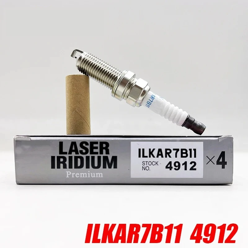 4pcs Laser Iridium Spark Plug ILKAR7B11 4912 For Toyota Corolla Scion xD Pontiac ILKAR7B11-4912 Auto Part