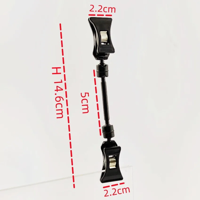 35pcs Plastic Merchandise Sign Paper Memo Card Clamp Holder Display POP Clip Swivel Double Promotion