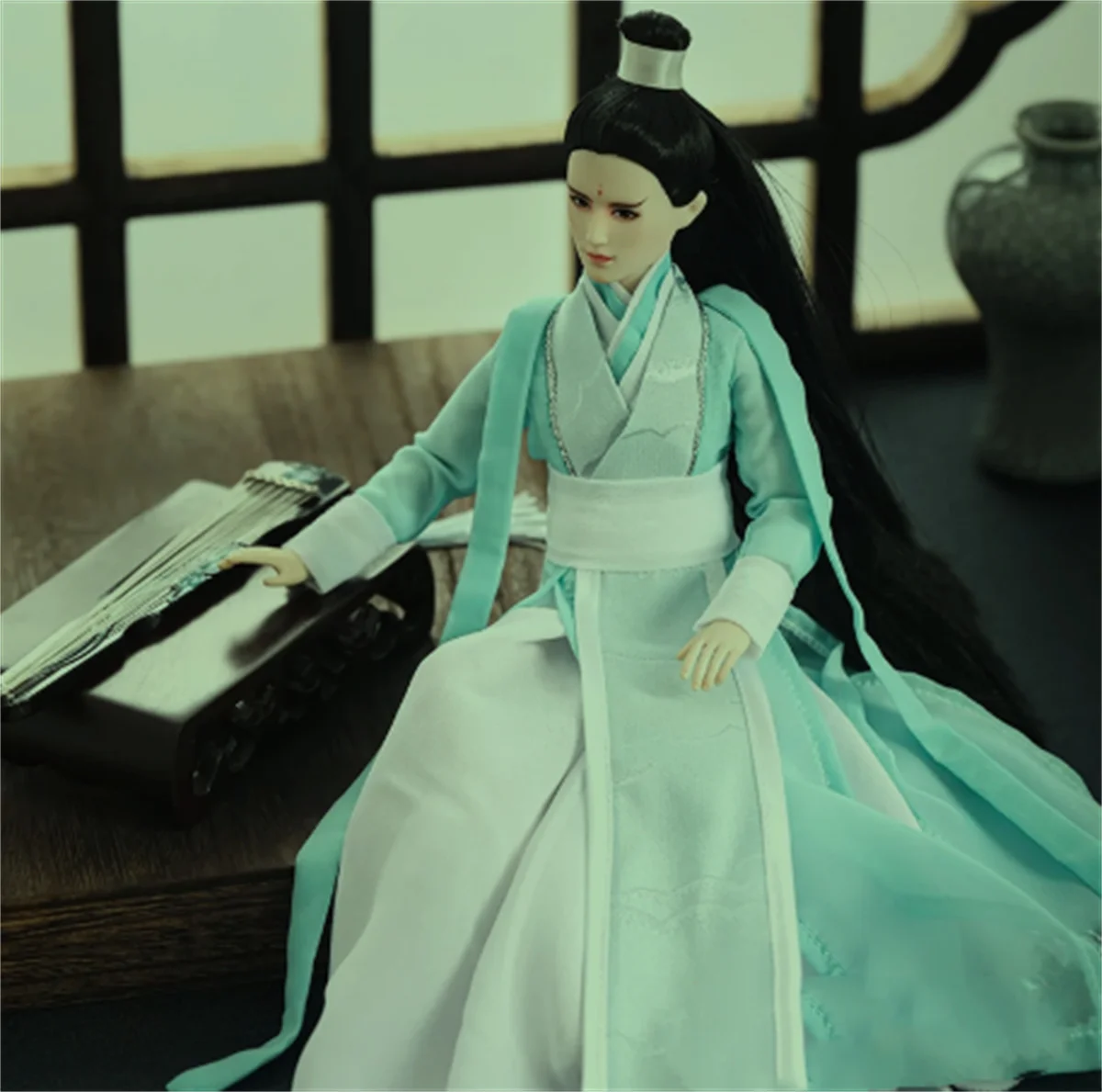 Hanfu Dress1/6 الرجال Hanfu الصينية القديمة معطف طويل تنورة ملابس دمى رداء نموذج ل 12 بوصة عمل الشكل الجسم AnimeToys