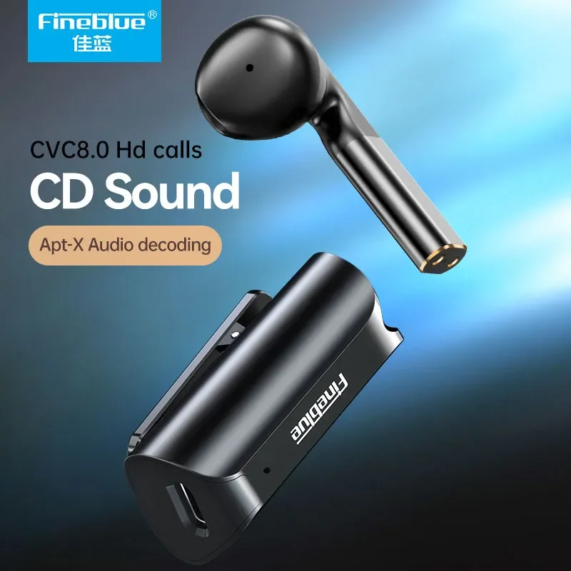 Fineblue F5 Pro APT-X Wireless Earphone Lotus Bluetooth Earbud Handsfree Clip on Headset Auriculares Touch Controll Is Wireless - Image 2