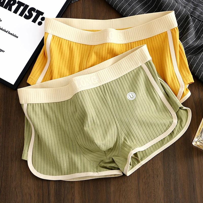 3-pack men's underwear men's boxers youth sports shorts breathable cotton fashionable boxers personality men's underpants briefs