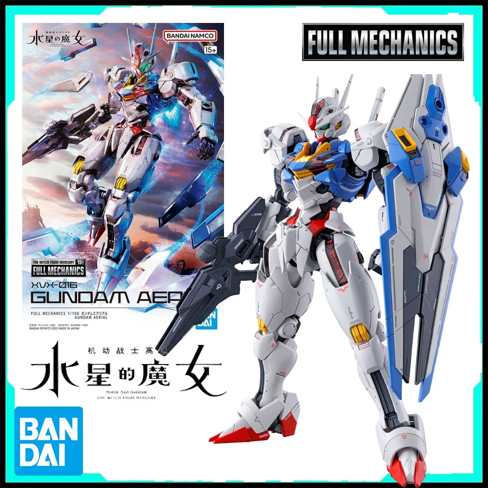 

Bandai Аутентичный Gundam FULL MECHANICS 1/100 Gundam Aerial Аниме Шарнирная сборная модель игрушка в подарок для детей
