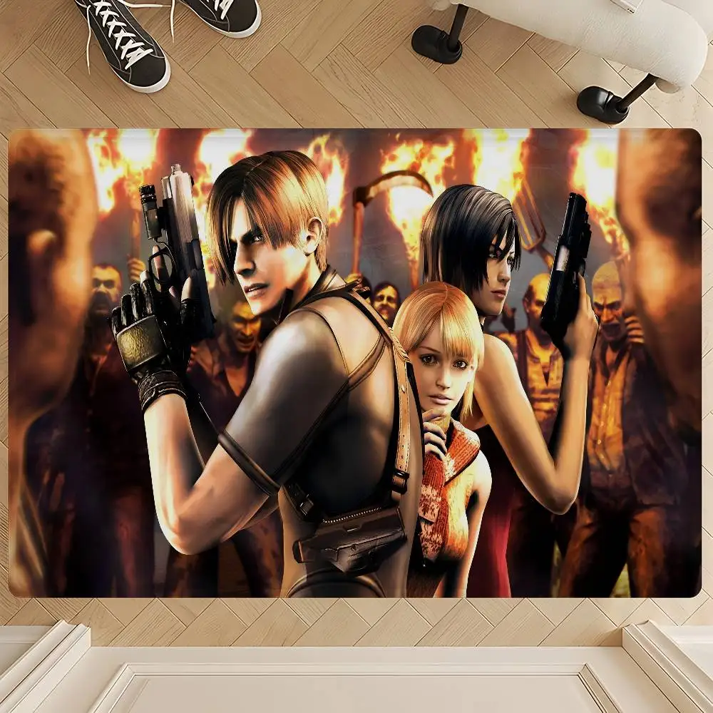 R-Resident Evil Games سجادة أرضيات على الطراز الشمالي ممسحة منزلية للحمام والمرحاض سجادة ديكور لغرفة النوم والفندق