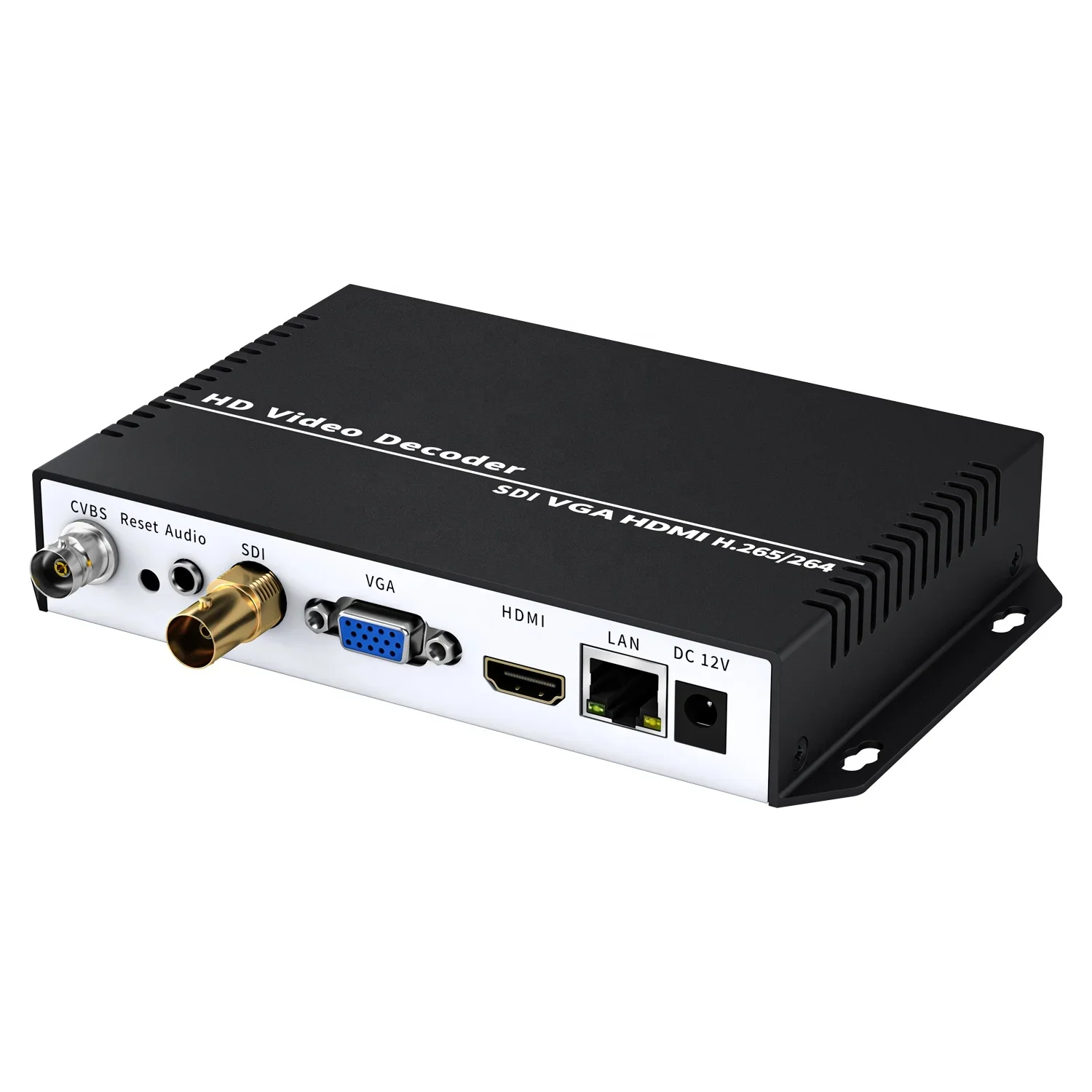 

Unisheen SRT RTMP RTSP Multi View SDI 4K H.265 H.264 Video Decoder Topbox Player VGA HDMI Output