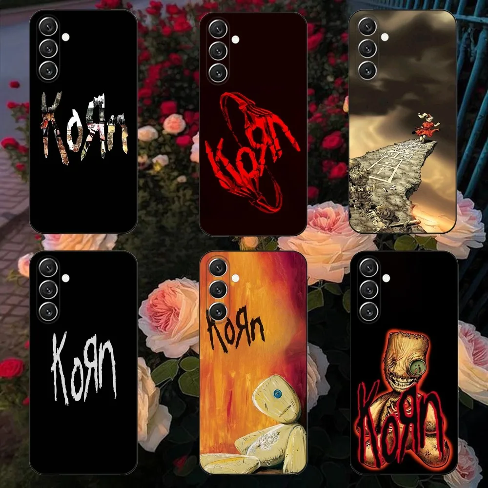 

K-Korn Rock Band Phone Case For Samsung Galaxy A13,A21s,A22,A31,A32,A52,A53,A71,A80,A91 Soft Black Shell
