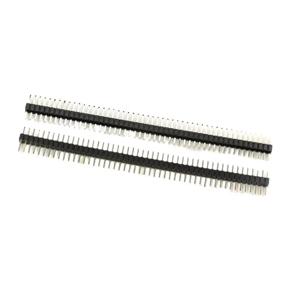 10PCS 1x50P 1.27MM Single Row Straight Pin/Bent Pin Gold Plated Row Female Header