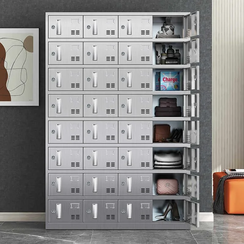 304 stainless steel changing cabinet factory locker staff locker with lock multi-door shoe cabinet multi-compartment canteen