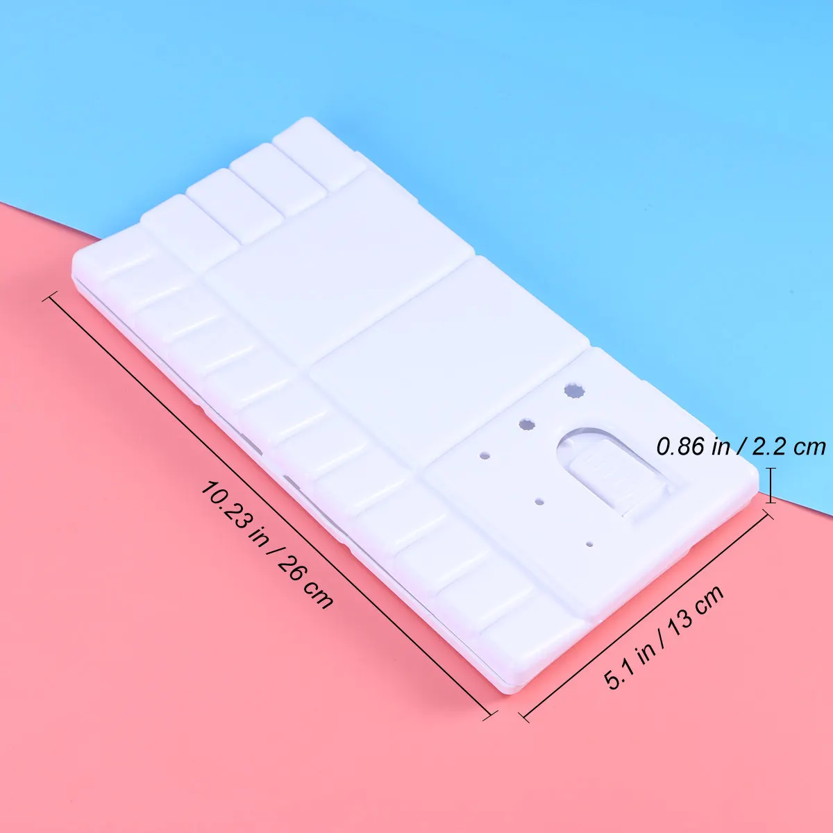 Professional Plastic Palette 33-Section Color Tray Folding Portable Lightweight with Thumb Grip and Brush Holes for Painters