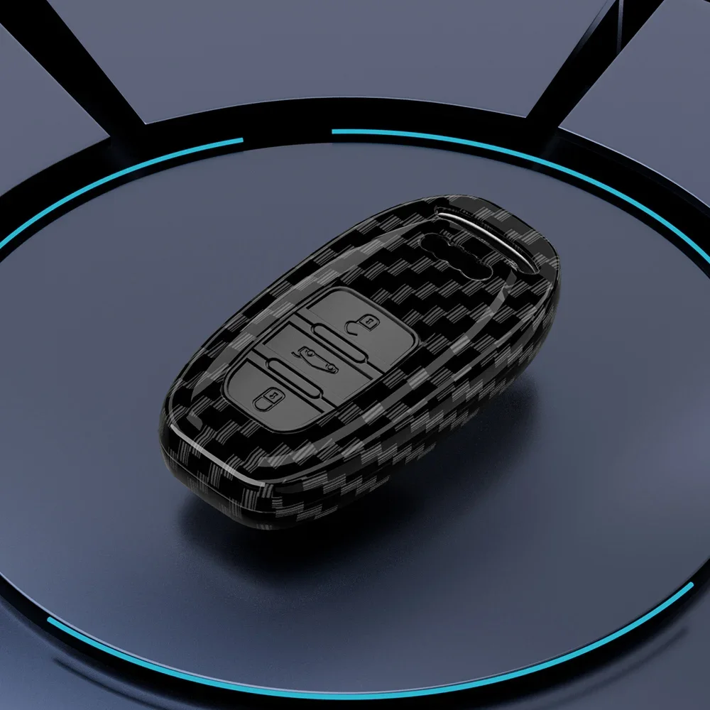 

Carbon Car Key Case Cover Shell Fob For Audi A1 A3 8P A4 A5 A6 C7 A7 S3 S7 S8 R8 Q2 Q3 Q5 Q7 Q8 SQ5 TT RS3 RS6 Holder Accessorie