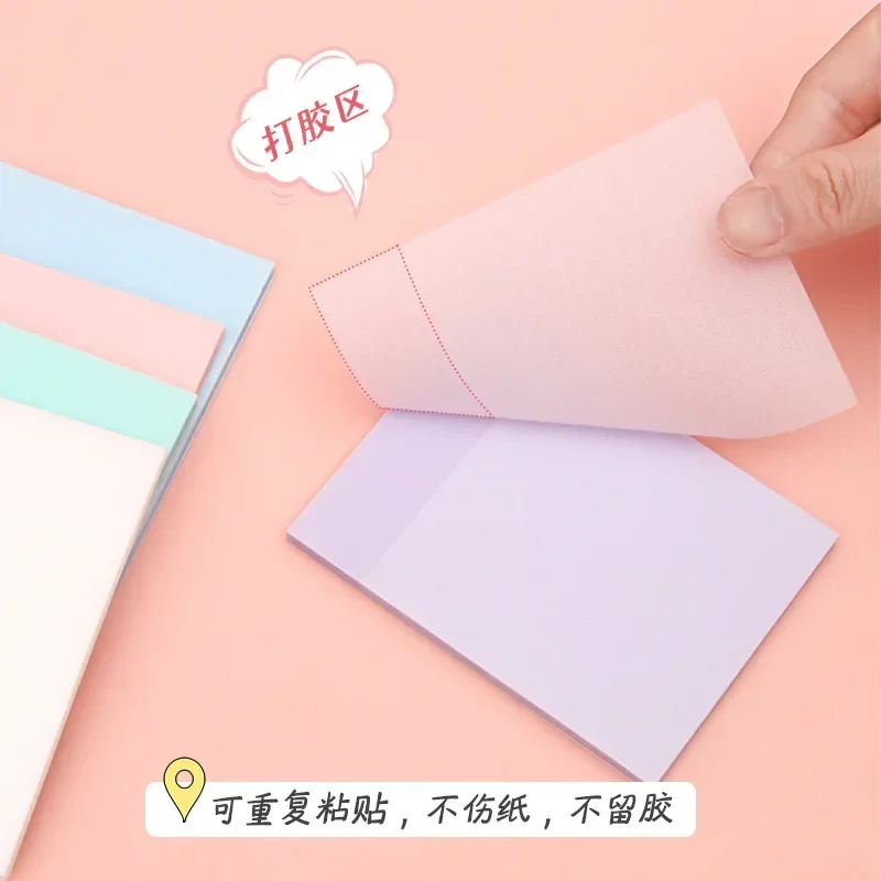 50 Sheets Transparent Sticky Notes  Waterproof Translucent Color Memo Pad  Office And School Supplies