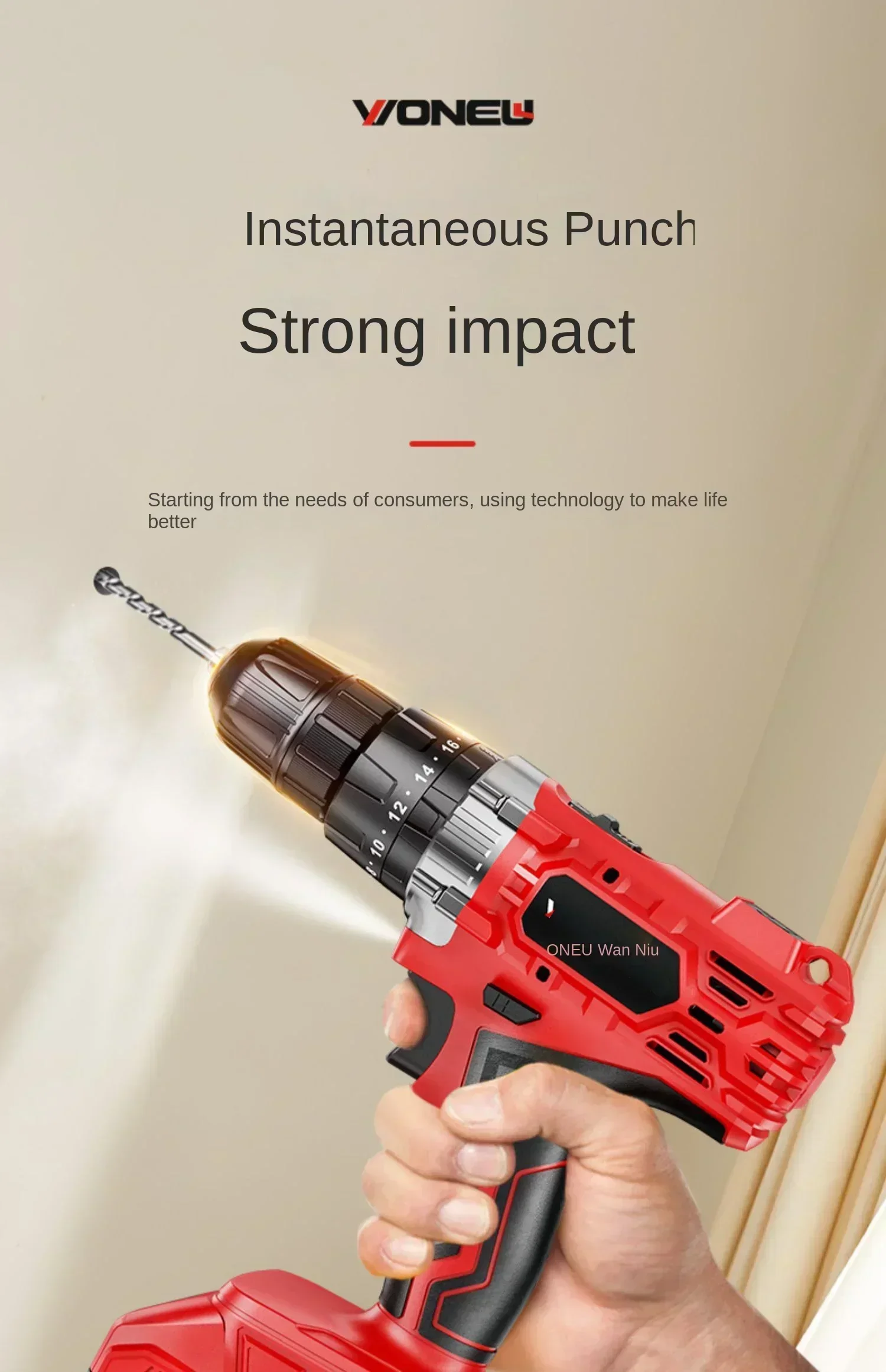 110V/220V Rechargeable Electric Screwdriver with Lithium Battery and Multiple Functions C