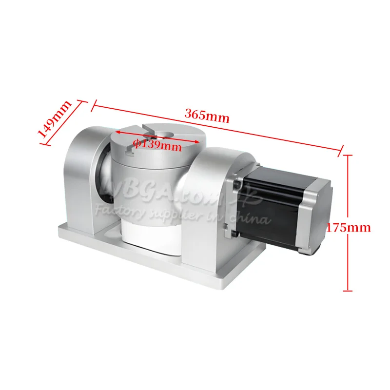 CNC Rotary Axis for CNC Milling Machine Customized 25-50 Harmonic Control Box Worktable φ139mm CNC Rotary Axis