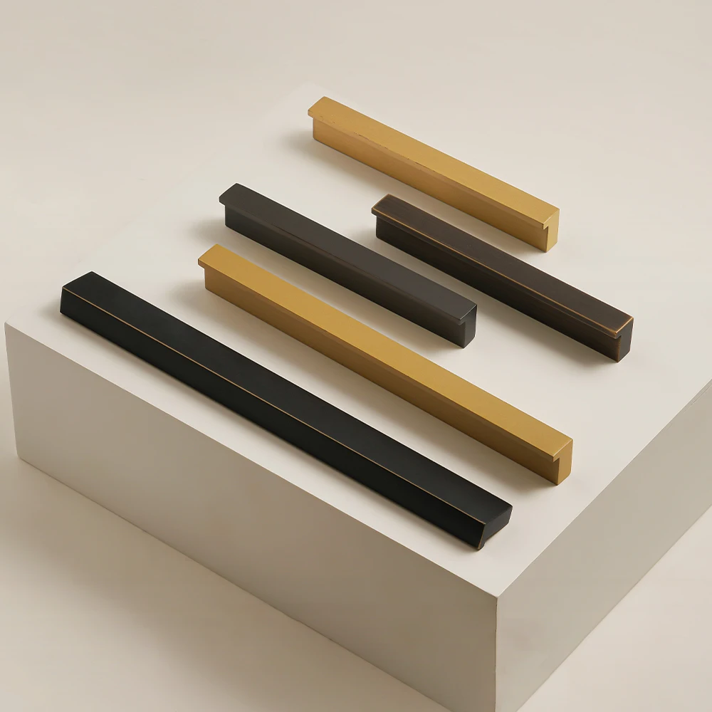 SAILANKA Brass Furniture Long Handles Modern Nordic Wardrobe Dresser Cupboard Square Cabinet Drawer Guarda Roupa Pulls Knobs