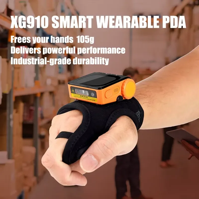 BOLRZO XG910 Android 14 Wearable Ring Scanner, 1D/2D Barcode Reader, Hot Swap Battery, Dual Band WiFi 5.0 Industrial PDA