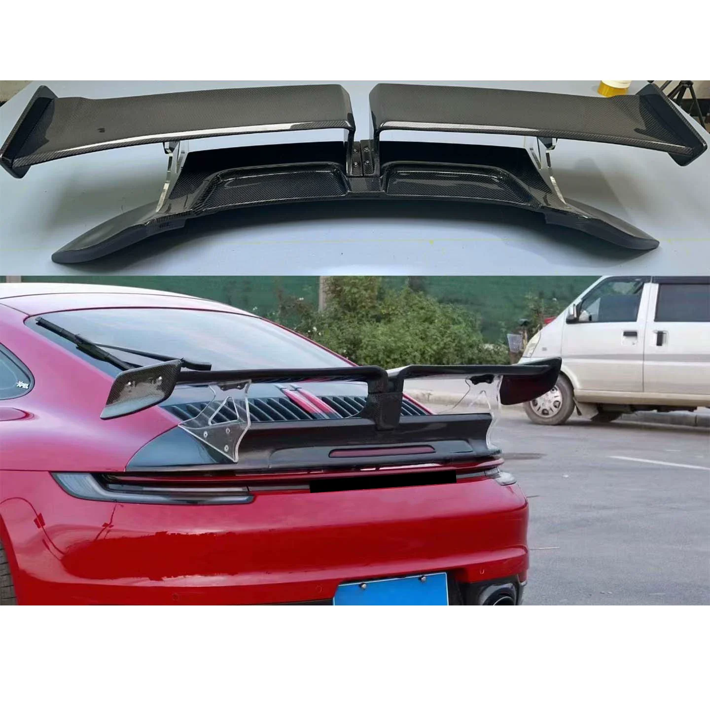 

Carbon fiber Tail wing for Porsche 992 2020-2024 modified resin new style Rear spoiler body kit Car Accessories