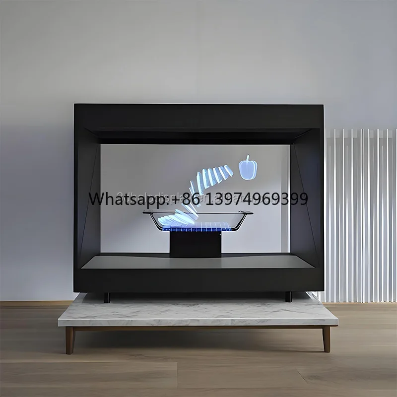 SMX Immersive Holographic LCD Digital Poster 16:9 Real-Time Advertising Projection Screen in New Projection Cabinet