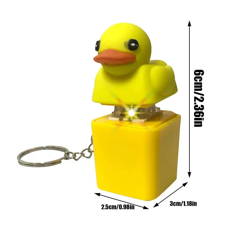 Enten-Quak-Spielzeug, Enten-Tastatur-Tastenkappe, Regler, Rasselknopf, Sound-Schlüsselanhänger, dekoratives Ornament, Stressabbau – Detail 8