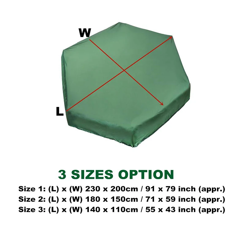 Sandboxes Cover Waterproof Sandpit Pool Protective Cover Bunker Cover for Protects Sand and Toys