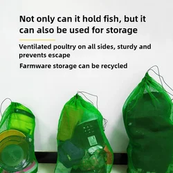 Bolsa de red para peces vivos plegable portátil, rejilla pequeña