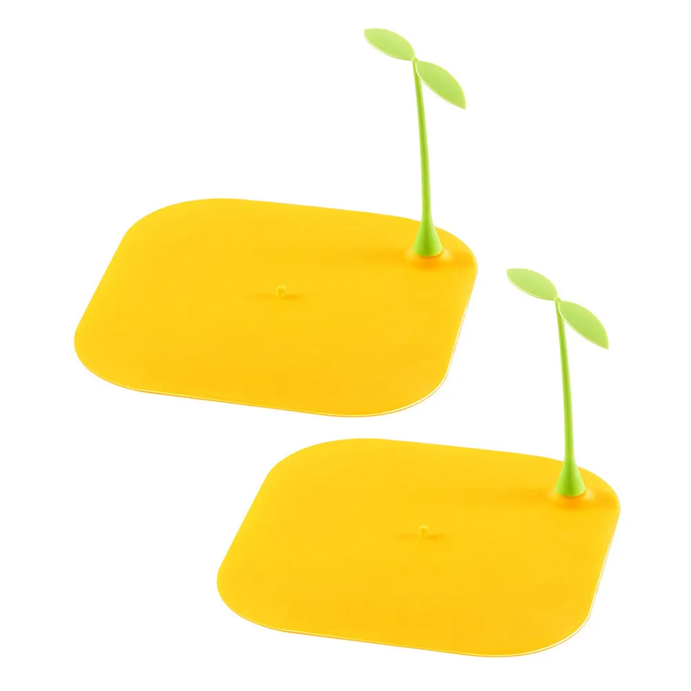 

2Pcs Silicone Drain Stopper Universal Flat Suction Sink Cover for Kitchen Bathroom Tub Shower Outdoor Easy Install Bean Sprout