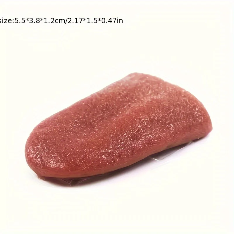 1pc Realistic Fake Tongue Toy - Ultra-Realistic Simulation, Soft Rubber Material, Magic-Like Lifelike Appearance - Perfect for H