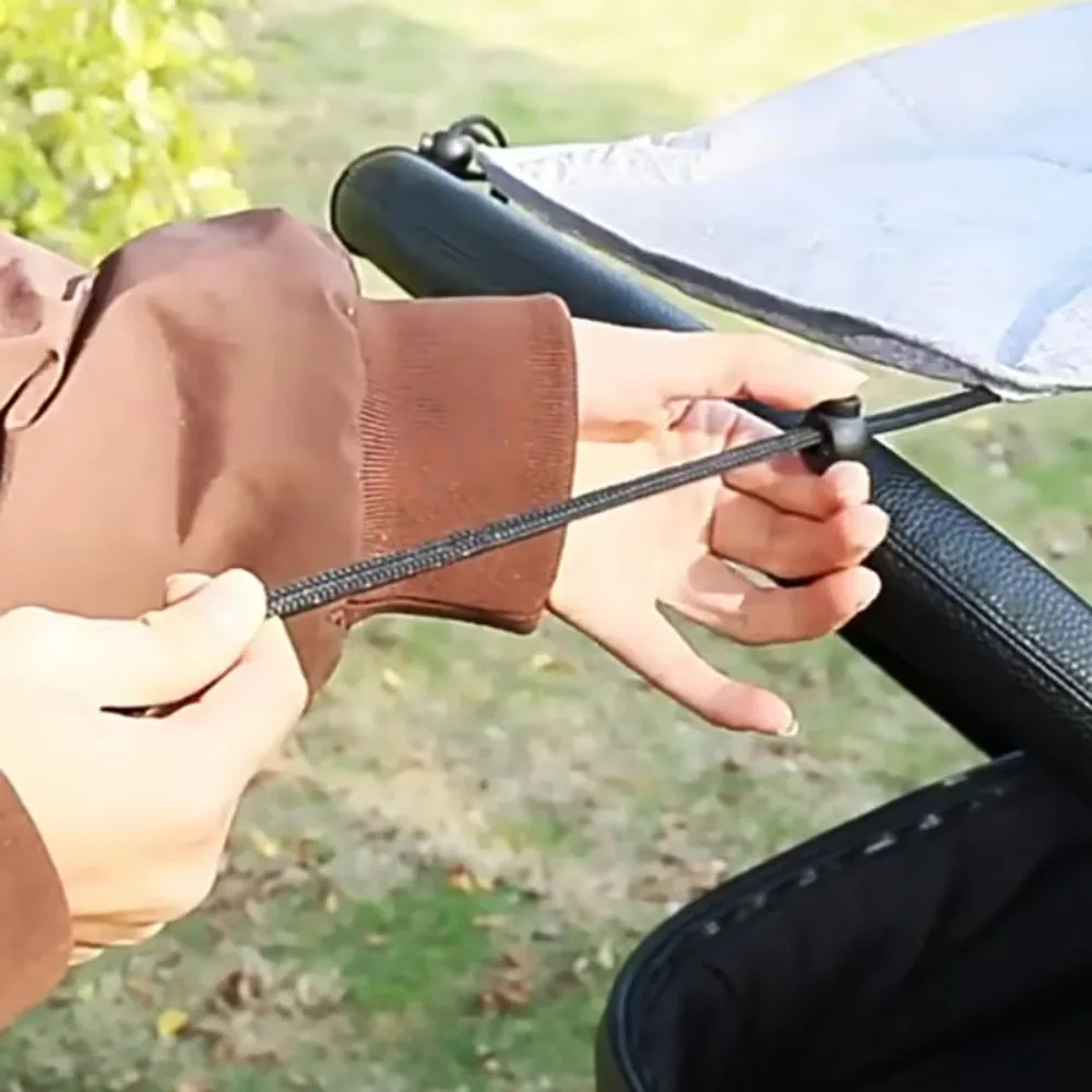 غطاء مظلة لعربة الأطفال ممتدة قابل للتنفس وخفيف الوزن ومظلة لعربة الأطفال مقاومة للماء وواقية من الشمس وكرسي يدفع باليدين للسفر