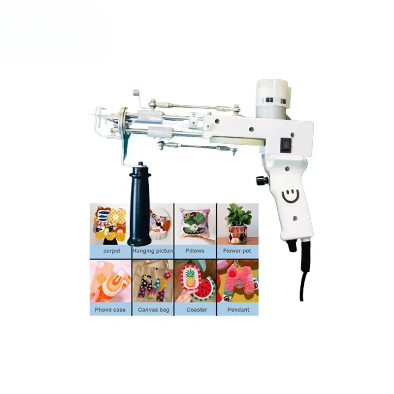Electric Tufting Gun 2 In 1 Loop Pile Cut Pile Rug Gun Machine, Carpet Tufting Kit For Rug Making