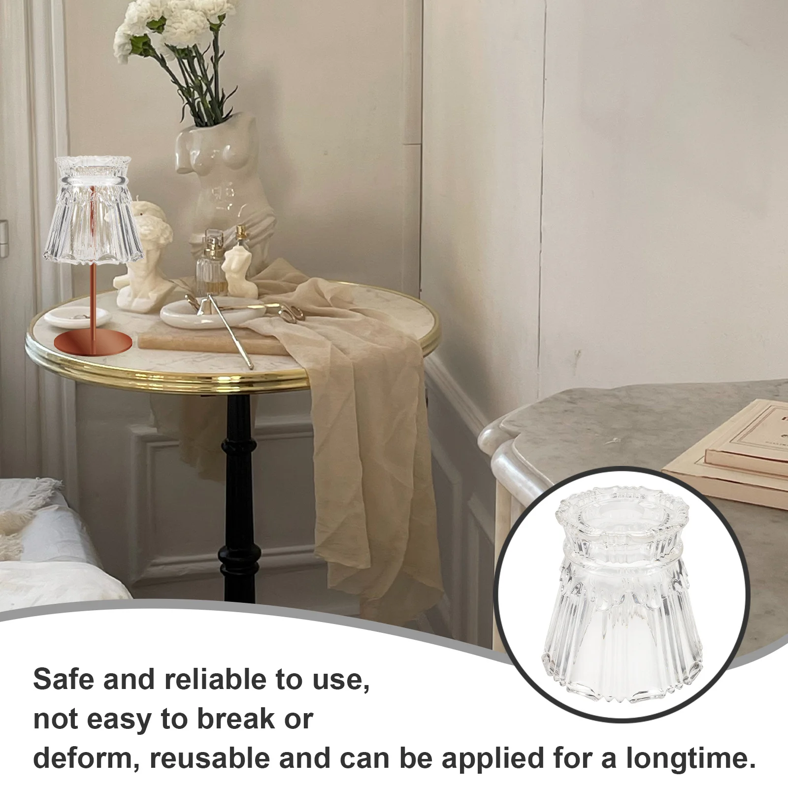 Replacement Lampshades Floor Glass for Table Light Cover Pendant Decorative Clear