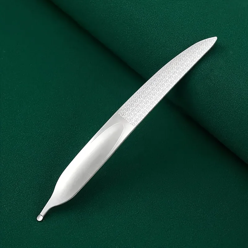 مبرد أظافر من الفولاذ المقاوم للصدأ، أداة مانيكير وباديكير صغيرة على الوجهين للأظافر الناعمة، مثالية للاستخدام المنزلي أو الصالون #6