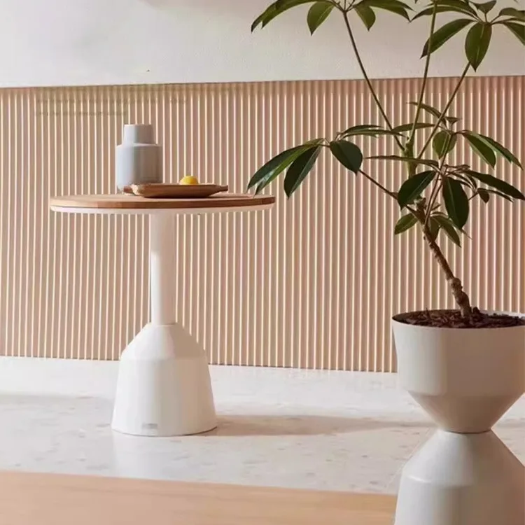 Outdoor, round table, cafe, dining table and chairs, balcony, corner table, side table, creative, plant rack