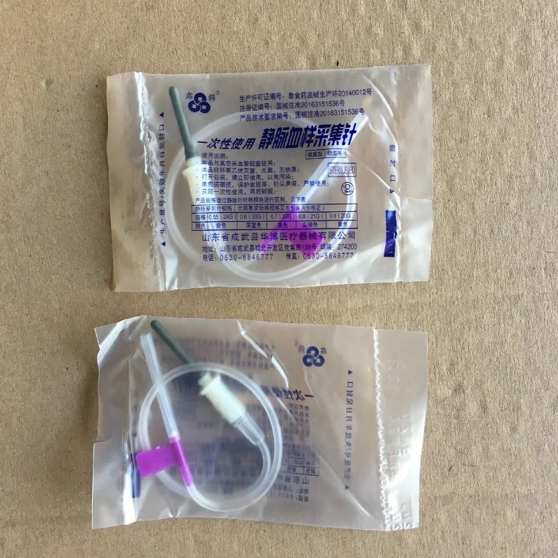 100pcs/lot Disposable Single Wing Blood Collection Needle Sterile Butterfly Blood Factory Supplied 20G 22G  23G 24G Pet Medical