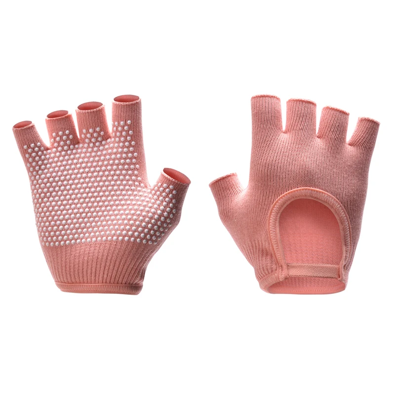 Dames Antislip Yoga Handschoenen Katoen Fitness Halve Vinger Handschoenen Ademend Outdoor Fietsen Pilates Sport Vissen Handschoenen