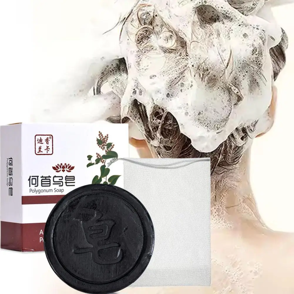 1-10pcs Natural Polygonum Multiflorum Hair Soap - Promotes Hair Growth Prevents Hair Loss Gray Hair To Black Essential Oil Soap
