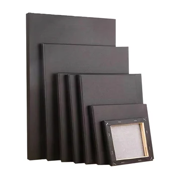 1 stücke Schwarz Leinwand Holz Ölgemälde Rahmen Baumwolle Leinwand DIY Graffiti kinder Leinwand Rahmen Anfänger Praxis Kunst Liefert