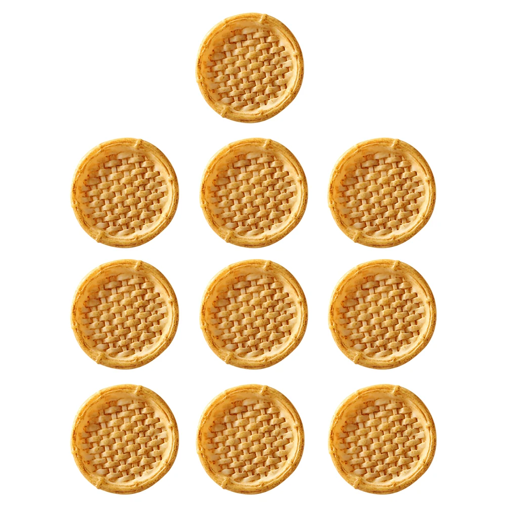 

10 Pcs Mini Bamboo Basket Decor Artificial Resin Crate House Furniture Garden Landscaping Realistic Smooth Surface