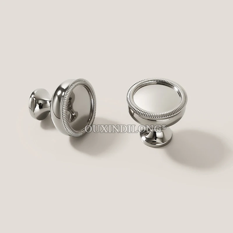 NEW 10PCS Solid Brass PVD Nickel Furniture Pulls Handles Drawer Knobs Cupboard Wardrobe Closet Dresser Wine Cabinet Pulls Knobs
