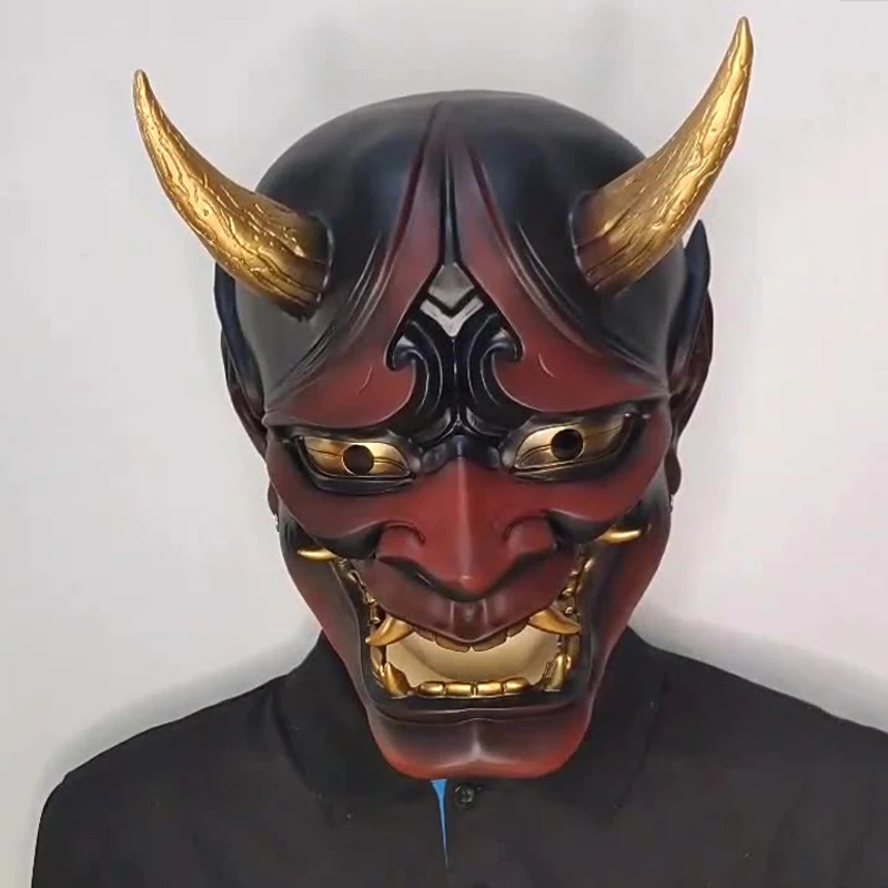 

Japan Noh Hannya Resin Mask Colored Halloween Carnival Party Masquerade Props Fans Collectibles Decorations
