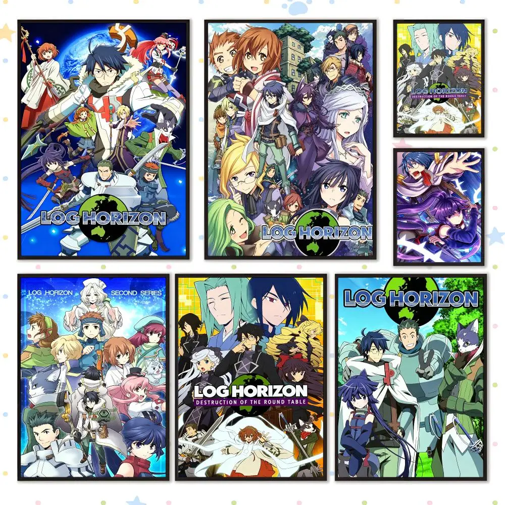 Anime Japanese Manga TV Log Horizon Poster PP Self Adhesive Wall Decor Aesthetic Bedroom Gaming Room Home Holiday Gift