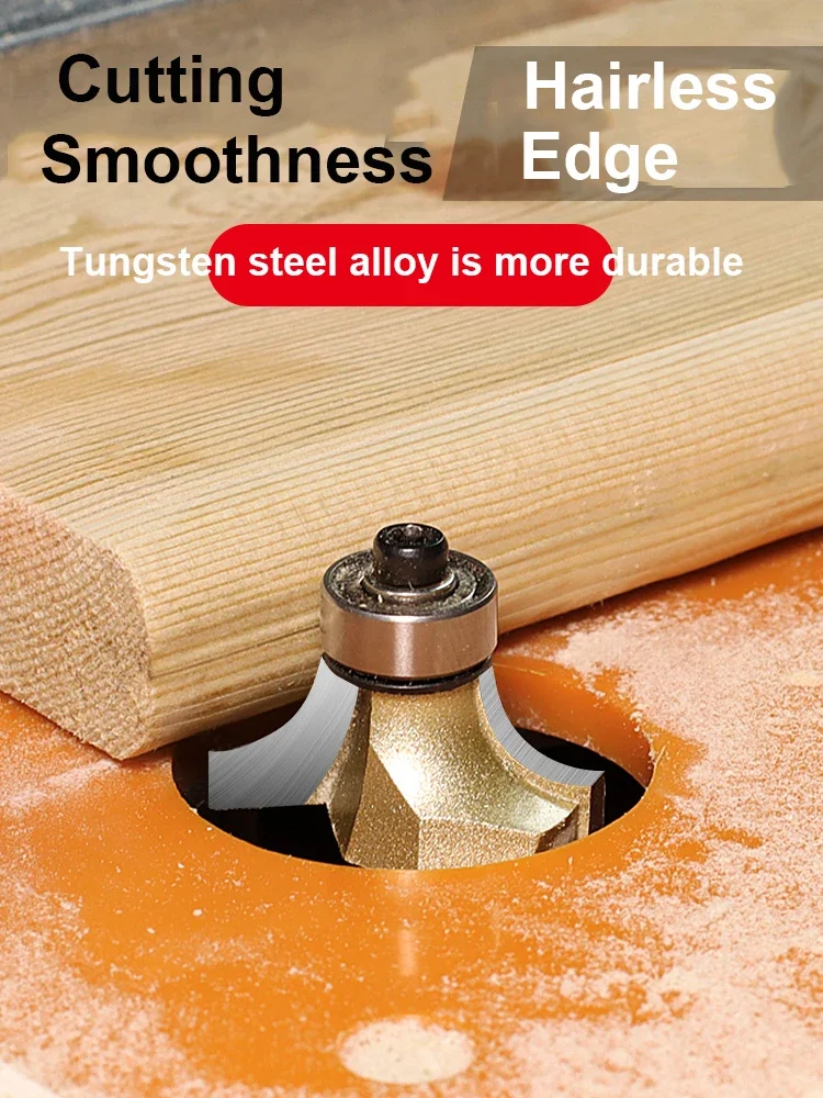 Tideway 4-bladen ronde hoekfrees met lager voor hout houtbewerking gereedschap wolfraamcarbide frees CNC-frees