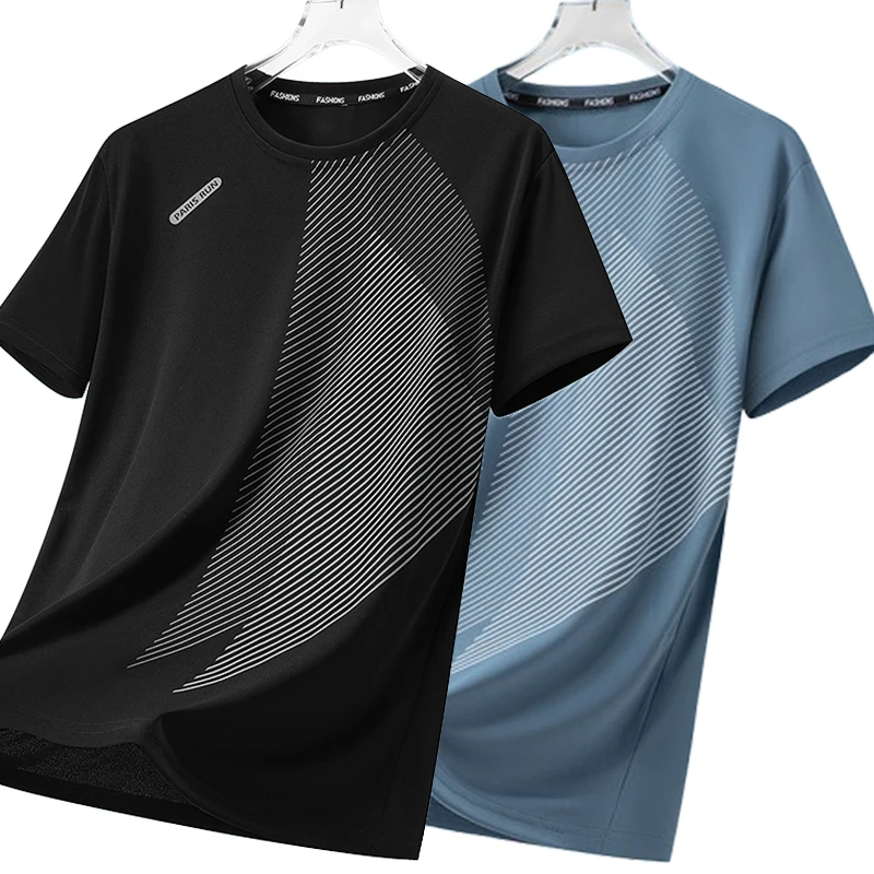 【2PCS】 2-piece set Summer Short Sleeve T-Shirts Set Casual Printed Breathable Fashion Sports Running Top Trendy 2026 New Arrival