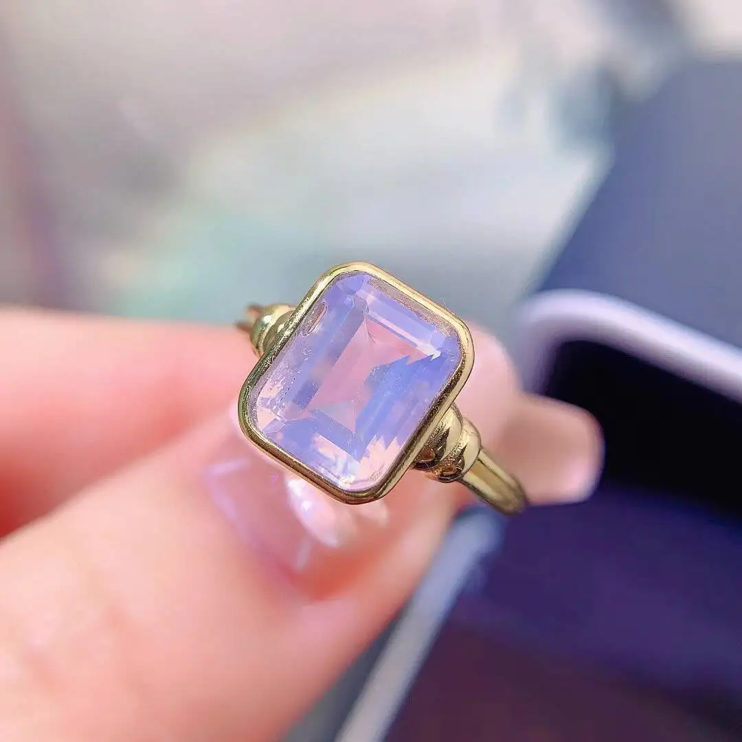 KJJEAXCMY New Jewelry Natural Women's Amethyst Ring 925 silver inlay Colorful and splendid High clarity supports detection