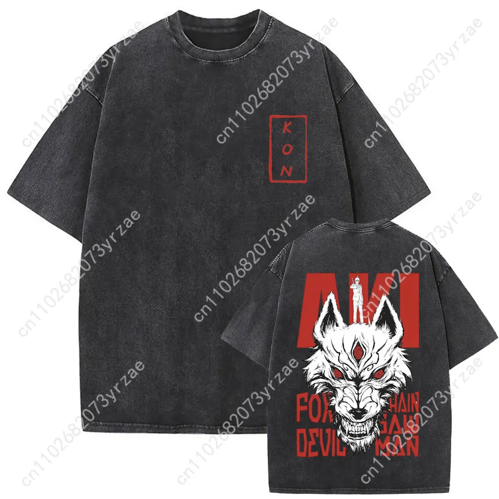 Tronçonneuse homme Vintage lavé T-shirt homme femme haute qualité coton manches courtes mode T-shirt doux dessus respirants