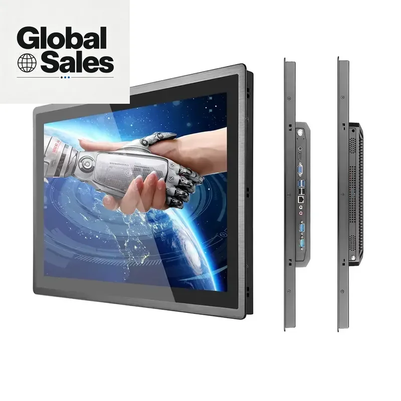 21.5 Inch Fanless Touch Screen Industrial Panel PC All in One Desktop with J4125 I3 I5 I7 Processor 8GB DDR4 for Embedded