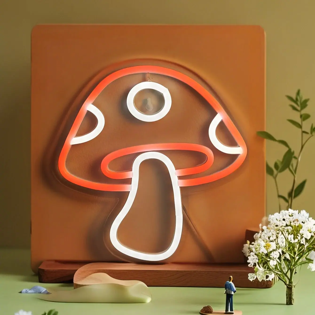 

Chi-buy светодиодный неоновый гриб с питанием от USB, неоновые вывески, декоративные лампы, знаки, подарок на день рождения, настенное искусство для спальни, комнаты, бара, магазина