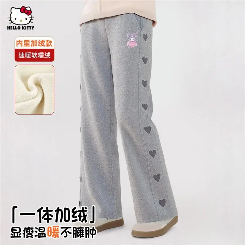 

Детские повседневные брюки Sanrio Hello Kitty из мягкого хлопка для детей постарше и подростков, осенняя одежда, новая коллекция 2025, стильная мода
