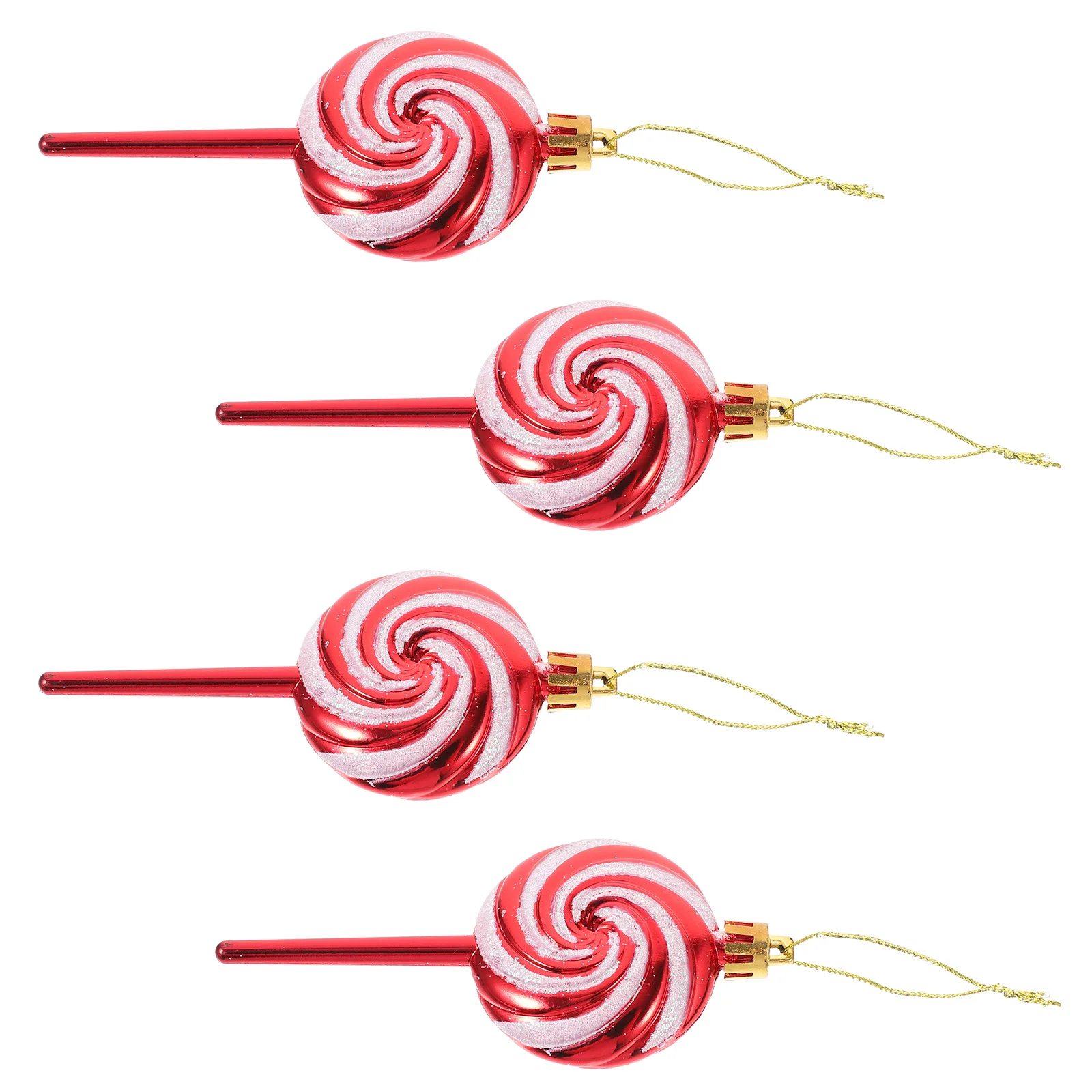 

4Pcs Christmas Candy Pendant Hanging Ornaments Plastic Decoration Xmas Tree Party Christmas Lollipop Ornament
