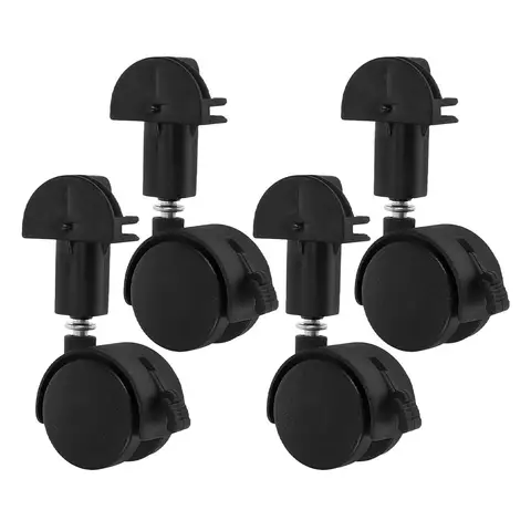 4Pcs Baby Stroller Swivel Locking Wheels Replacement Durable Black Plastic Caster Smooth Glide Office Chair Furniture Wheels