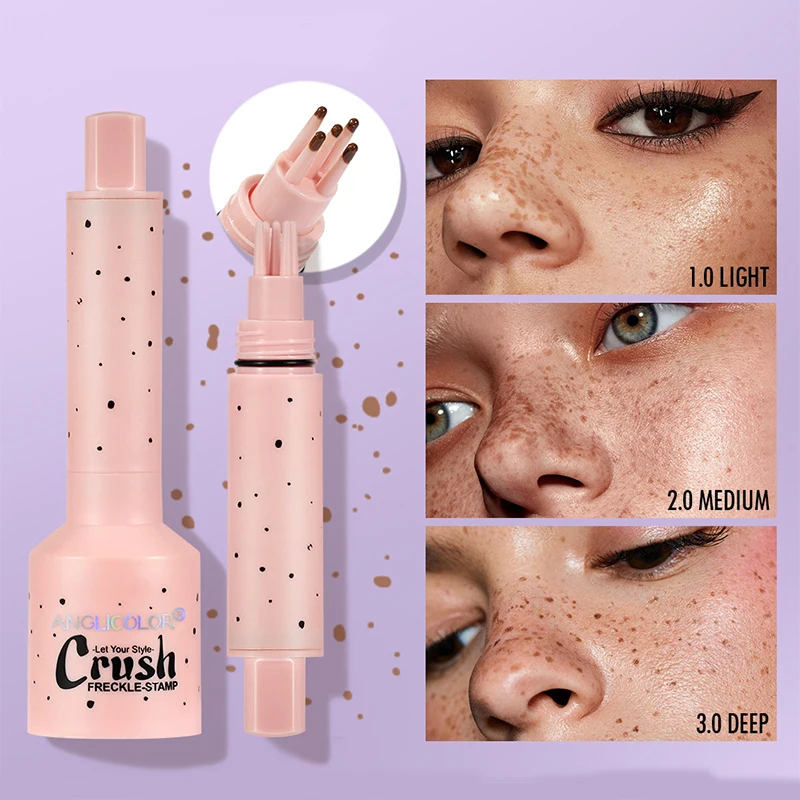 3 Color Natural Freckle Pen, Waterproof, Sweat-Resistant, Fast-Drying Freckle Creator, Authentic Looking Faux Freckles Stick